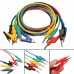 DANIU 5Pcs 1M 4mm Silicone Banana Plug to Crocodile Alligator Clip Test Probe Lead Wire Cable